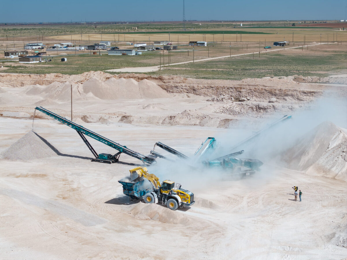 Aerial view of Powerscreen Chieftain 2100X working