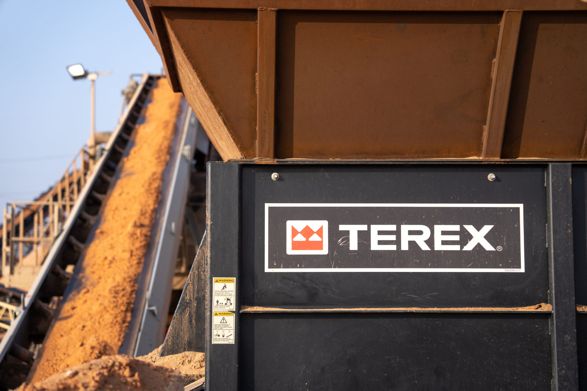 Close up of Terex Washing Systems FM 200 C-2G processing sand