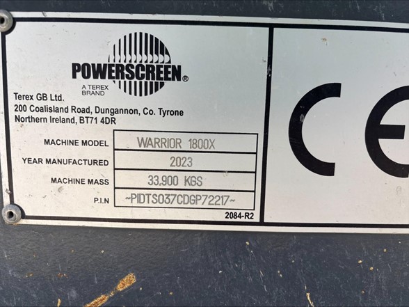 2023 Powerscreen Warrior 1800X